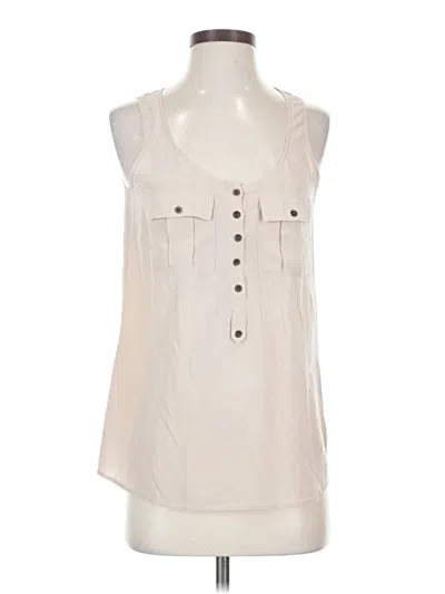 Pre-owned Broadway & Broome Sleeveless Silk Top Ivory Strapless Neckline Tops