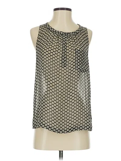Pre-owned Broadway & Broome Sleeveless Silk Top Silver Halter Neckline Tops