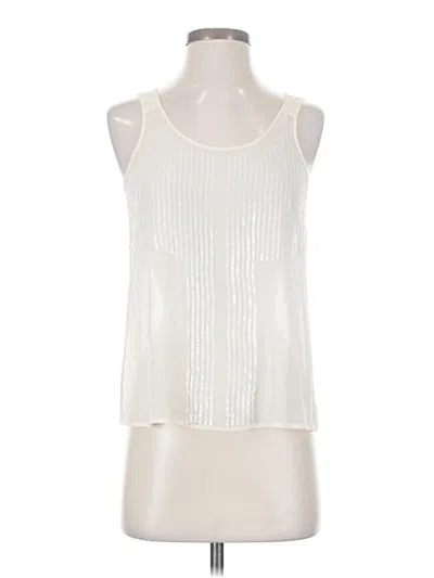 Pre-owned Broadway & Broome Sleeveless Top Ivory Halter Neckline Tops In White