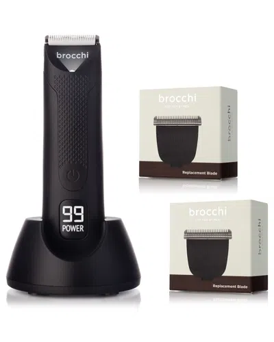 Brocchi For Men Brocchi Usb Waterproof Trimmer & Replaceable Blades In Black