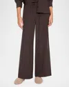 Brochu Walker Aaron Wide-leg Pintuck Pants In Licorice