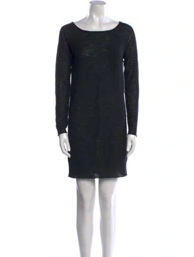 Pre-owned Brochu Walker Bateau Neckline Mini Dress In Black