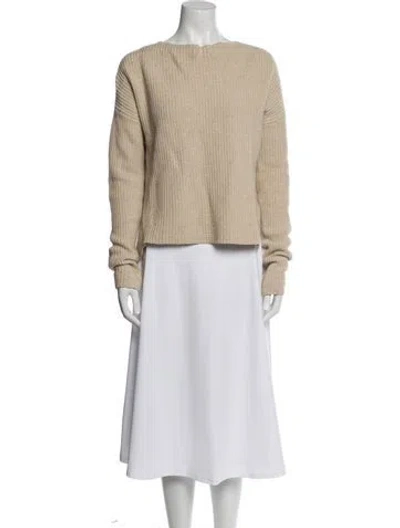 Pre-owned Brochu Walker Bateau Neckline Sweater In Brown