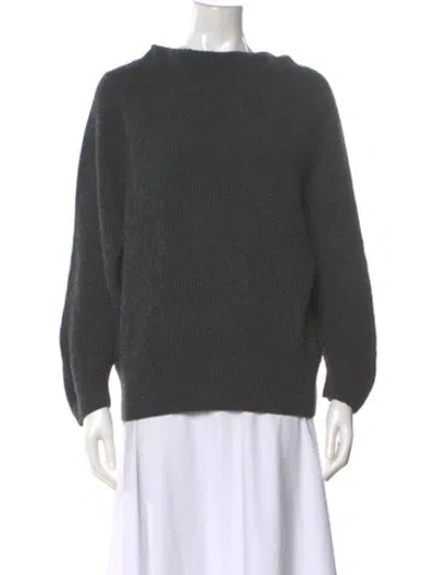 Pre-owned Brochu Walker Bateau Neckline Sweater In Gray