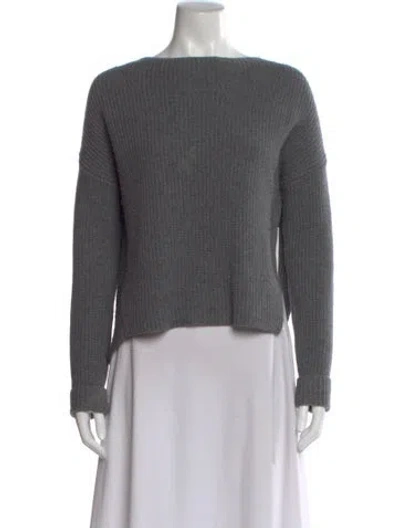 Pre-owned Brochu Walker Bateau Neckline Sweater In Gray