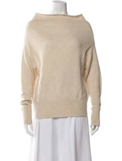 Pre-owned Brochu Walker Cashmere Bateau Neckline Sweater In Neutrals