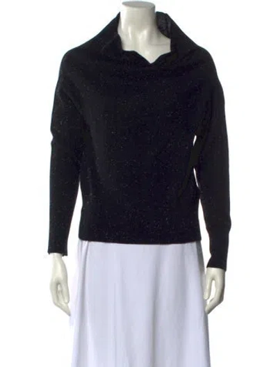 Pre-owned Brochu Walker Cashmere Cowl Neck Sweater In Black