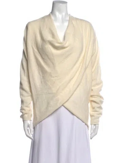 Pre-owned Brochu Walker Cashmere Cowl Neck Sweater In Neutrals