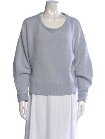Pre-owned Brochu Walker Cashmere Crew Neck Sweater In Blue