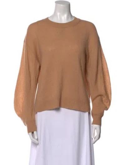 Pre-owned Brochu Walker Cashmere Crew Neck Sweater In Brown