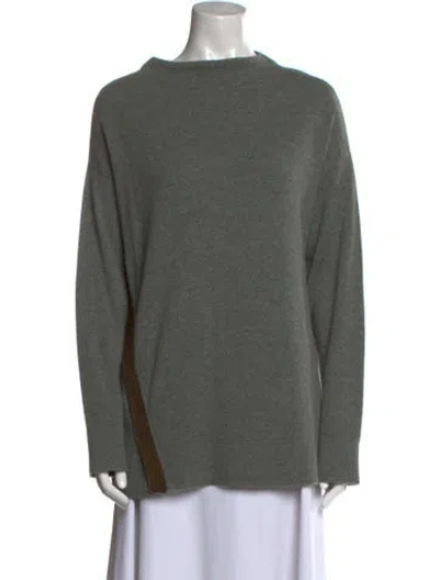 Pre-owned Brochu Walker Cashmere Crew Neck Sweater In Gray