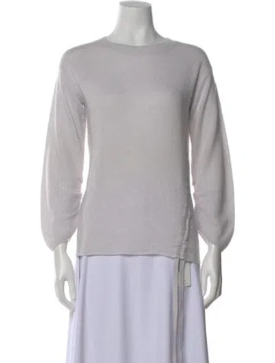 Pre-owned Brochu Walker Cashmere Crew Neck Sweater In Gray