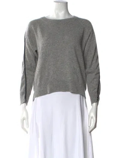 Pre-owned Brochu Walker Cashmere Crew Neck Sweater In Gray