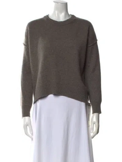 Pre-owned Brochu Walker Cashmere Crew Neck Sweater In Grey