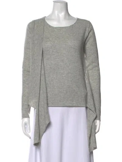 Pre-owned Brochu Walker Cashmere Crew Neck Sweater In Grey