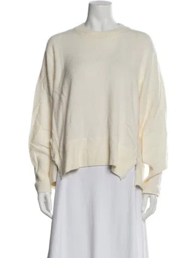 Pre-owned Brochu Walker Cashmere Crew Neck Sweater In Neutral