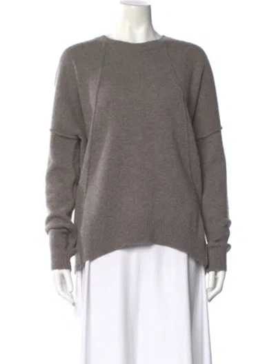 Pre-owned Brochu Walker Cashmere Crew Neck Sweater In Neutral
