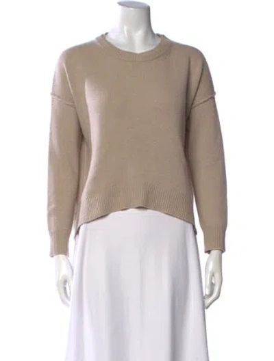 Pre-owned Brochu Walker Cashmere Crew Neck Sweater In Neutrals