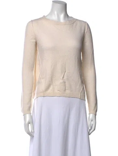 Pre-owned Brochu Walker Cashmere Crew Neck Sweater In Neutrals