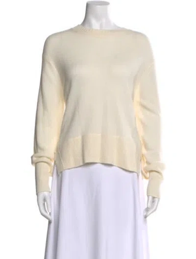 Pre-owned Brochu Walker Cashmere Crew Neck Sweater W/ Tags In Neutral
