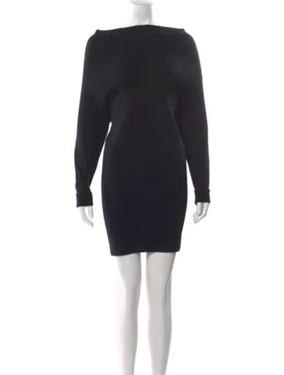 Pre-owned Brochu Walker Cashmere Mini Dress In Black