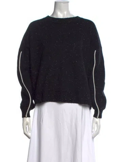 Pre-owned Brochu Walker Cashmere Mock Neck Sweater In Black