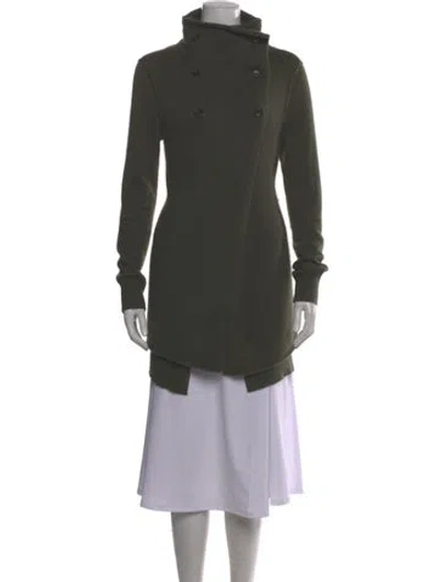 Pre-owned Brochu Walker Cashmere Mock Neck Sweater In Green