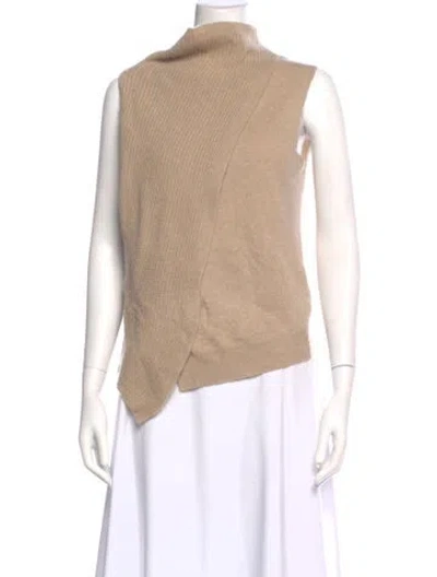 Pre-owned Brochu Walker Cashmere Mock Neck Sweater In Neutral