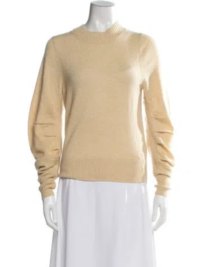 Pre-owned Brochu Walker Cashmere Mock Neck Sweater In Neutral