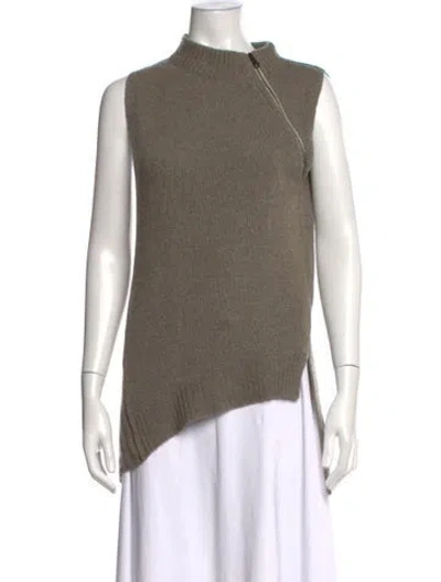 Pre-owned Brochu Walker Cashmere Mock Neck Sweater In Neutrals