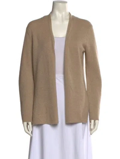 Pre-owned Brochu Walker Cashmere Open Front Sweater In Neutral