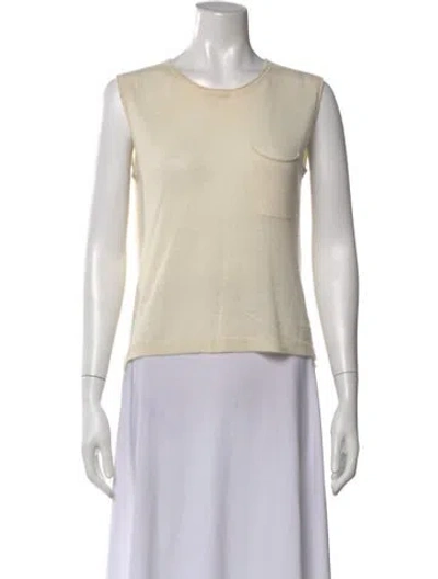 Pre-owned Brochu Walker Cashmere Scoop Neck Sweater In Neutral