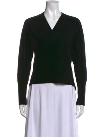 Pre-owned Brochu Walker Cashmere V-neck Sweater In Black