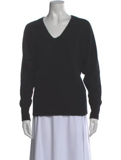 Pre-owned Brochu Walker Cashmere V-neck Sweater In Gray