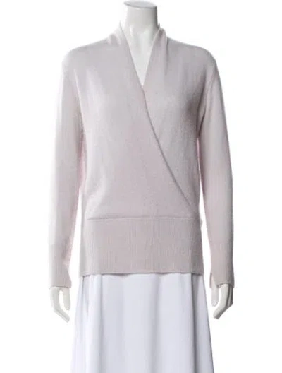 Pre-owned Brochu Walker Cashmere V-neck Sweater In Neutral