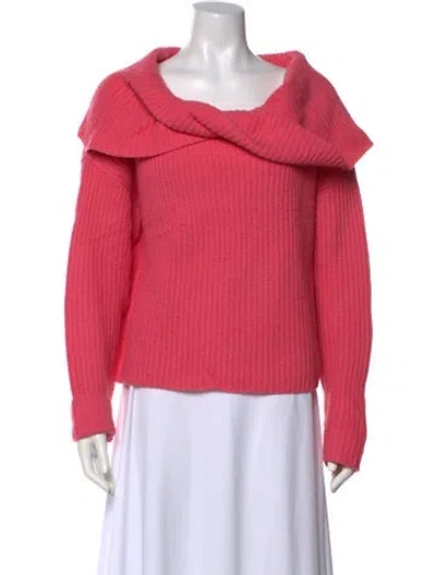 Pre-owned Brochu Walker Cowl Neck Sweater In Pink