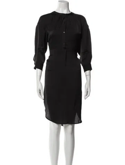 Pre-owned Brochu Walker Crew Neck Midi Length Dress In Blue