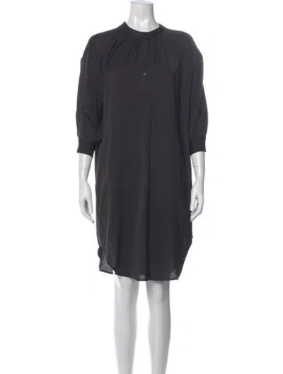 Pre-owned Brochu Walker Crew Neck Midi Length Dress In Gray