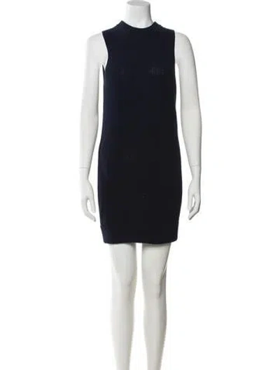 Pre-owned Brochu Walker Crew Neck Mini Dress In Blue