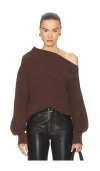 Brochu Walker Hart Off Shoulder Pullover In Black