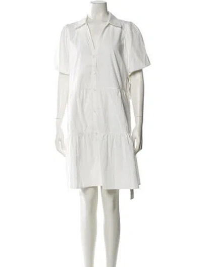 Pre-owned Brochu Walker Knee-length Dress In White