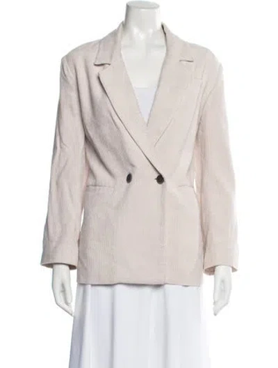 Pre-owned Brochu Walker Linen Blazer In Neutral