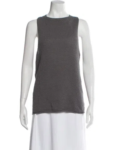 Pre-owned Brochu Walker Linen Crew Neck Sweater In Neutral