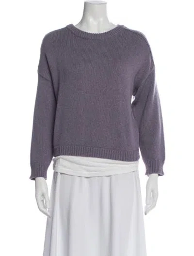 Pre-owned Brochu Walker Linen Crew Neck Sweater W/ Tags In Purple