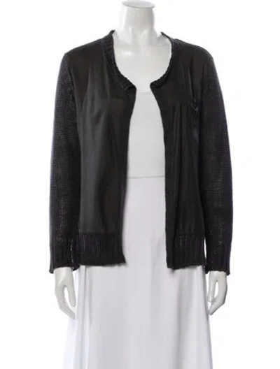 Pre-owned Brochu Walker Linen Jacket In Gray