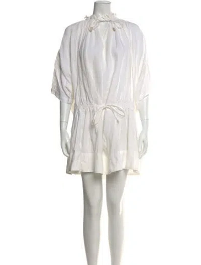 Pre-owned Brochu Walker Linen Mini Dress In White