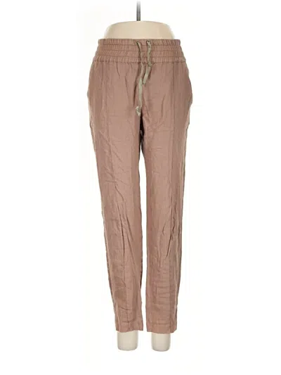 Pre-owned Brochu Walker Linen Pants In Brown