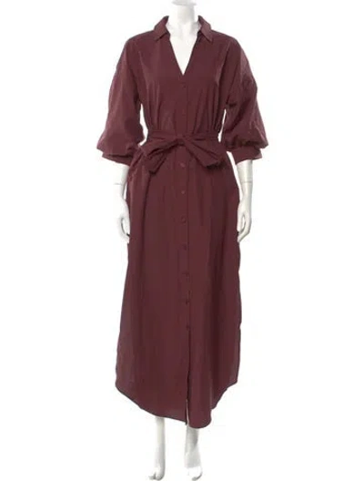 Pre-owned Brochu Walker Long Dress In Burgundy