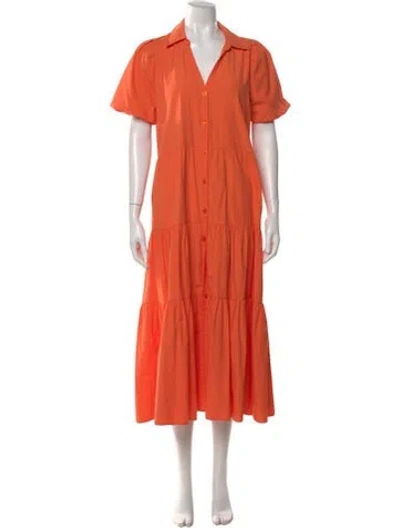 Pre-owned Brochu Walker Long Dress In Orange