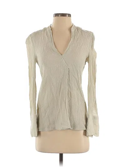 Pre-owned Brochu Walker Long Sleeve Blouse In Gray